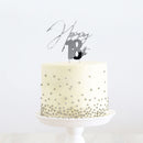 Cake Toppers - Happy 18th - Silver Plated Metal