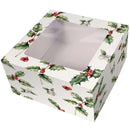 Cake Box - 6 inch Vintage Holly Christmas Cake Box