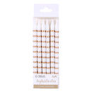 Gold Stripe Birthday Candles 12.5cm - 12pk