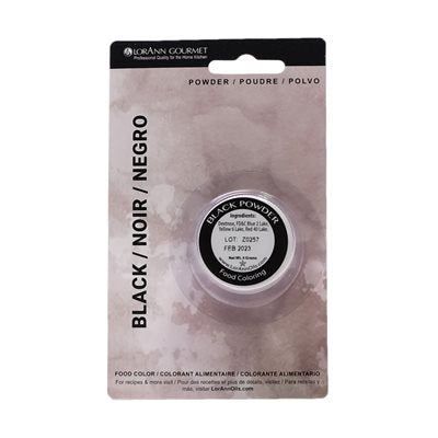 Food Colour Powder - Black 4g - LorAnn