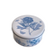 Cake Storage Tin - China Blue Etchings & Roses 19cm (Small) Round - by Sanderson