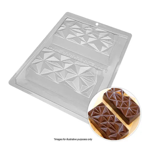 Chocolate Mould - Triangle Slab / Block 100g (3 pc chocolate mould)