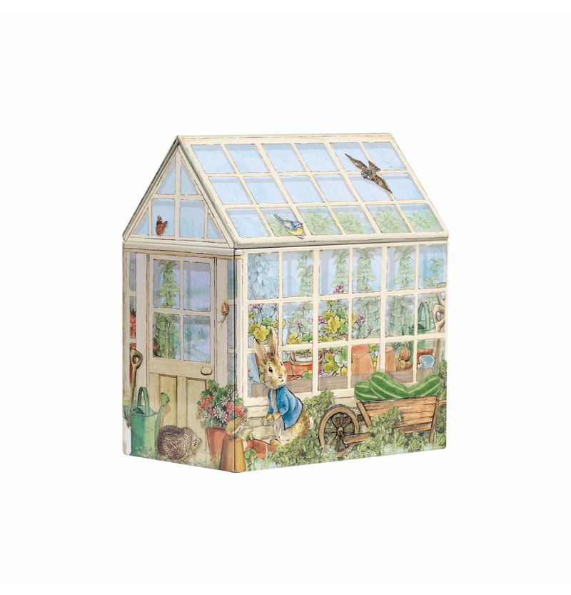 Cookie / Biscuit Storage Tin - Peter Rabbit Greenhouse