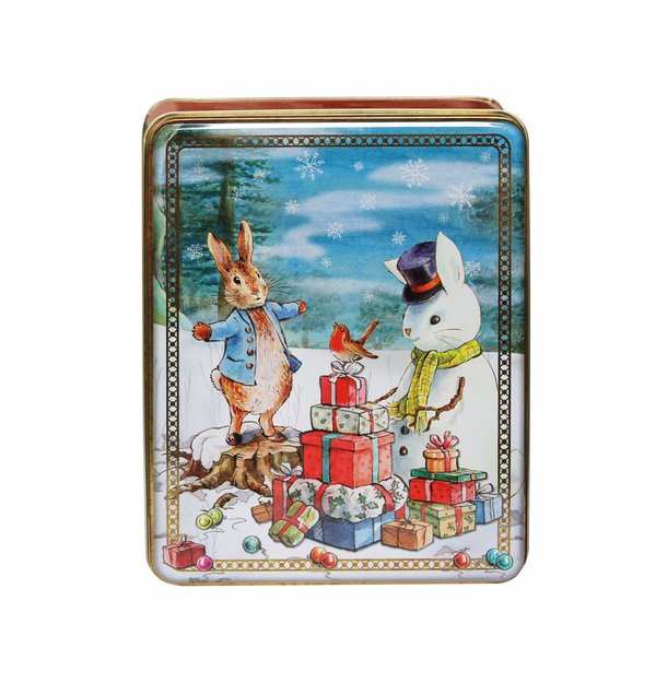 Cookie / Biscuit Storage Tin - Peter Rabbit Christmas