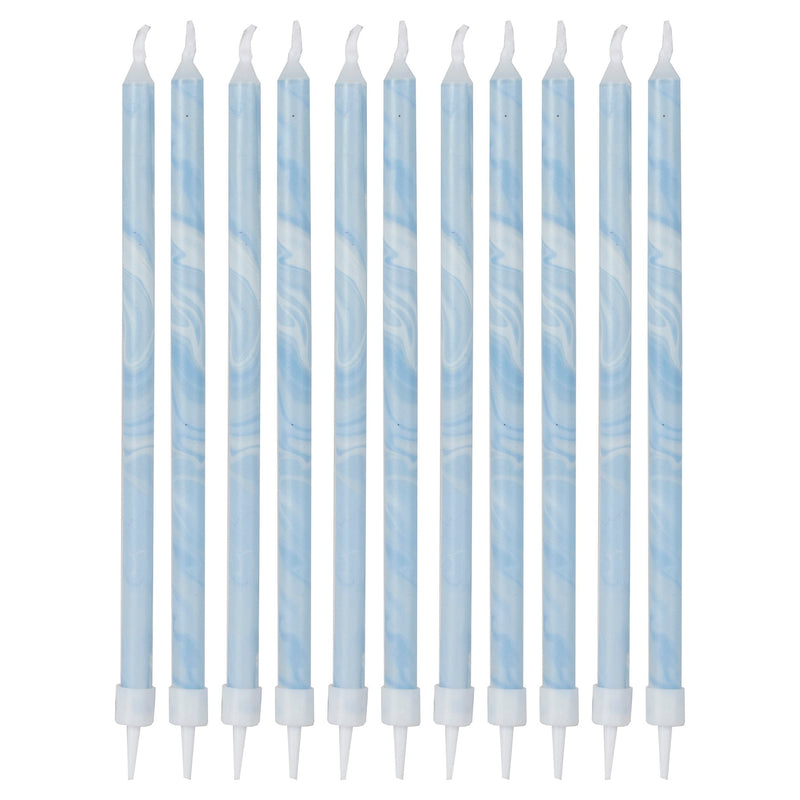 Candles - Blue Marble Tall Candles - 12pk