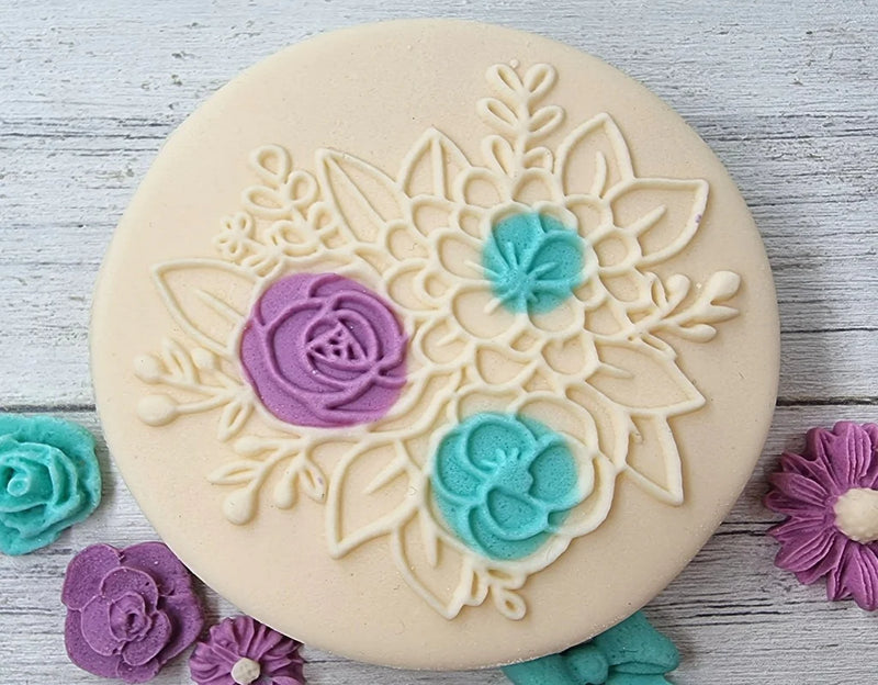 Debosser - Bouquet of Flowers (Cookie / Fondant Embosser)