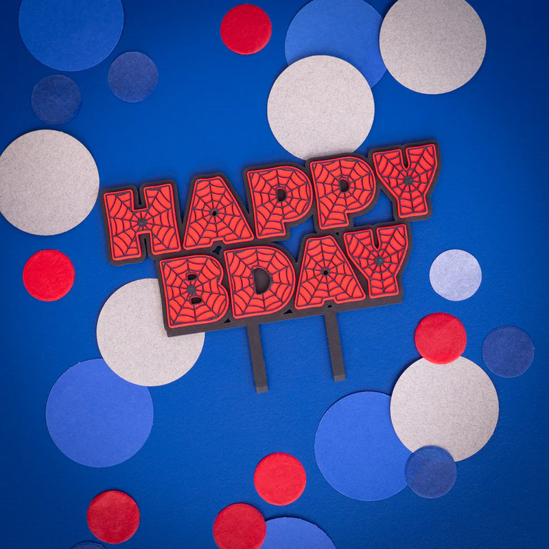 Cake Topper - Spiderman Happy BDay (Happy Birthday)