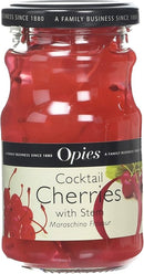 Cherries - Red Maraschino with Stem - 225g - Opies