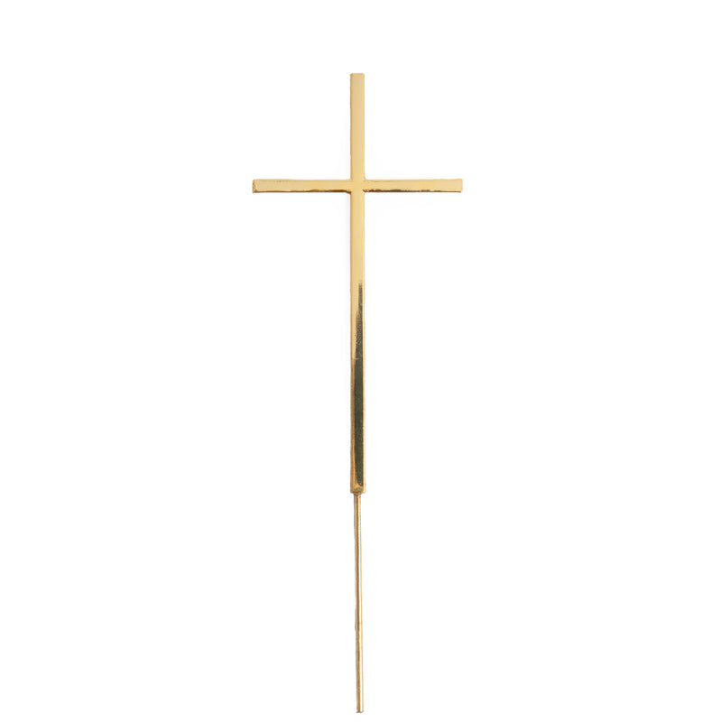 Cake Topper - Cross - Gold Fine - Metal Plated