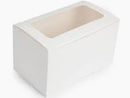 Cupcake Box - 2 Hold White Cupcake Box with Window