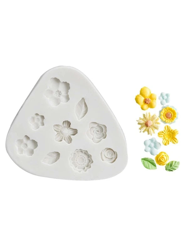 Silicone Mould - Dainty Flowers & Leaves