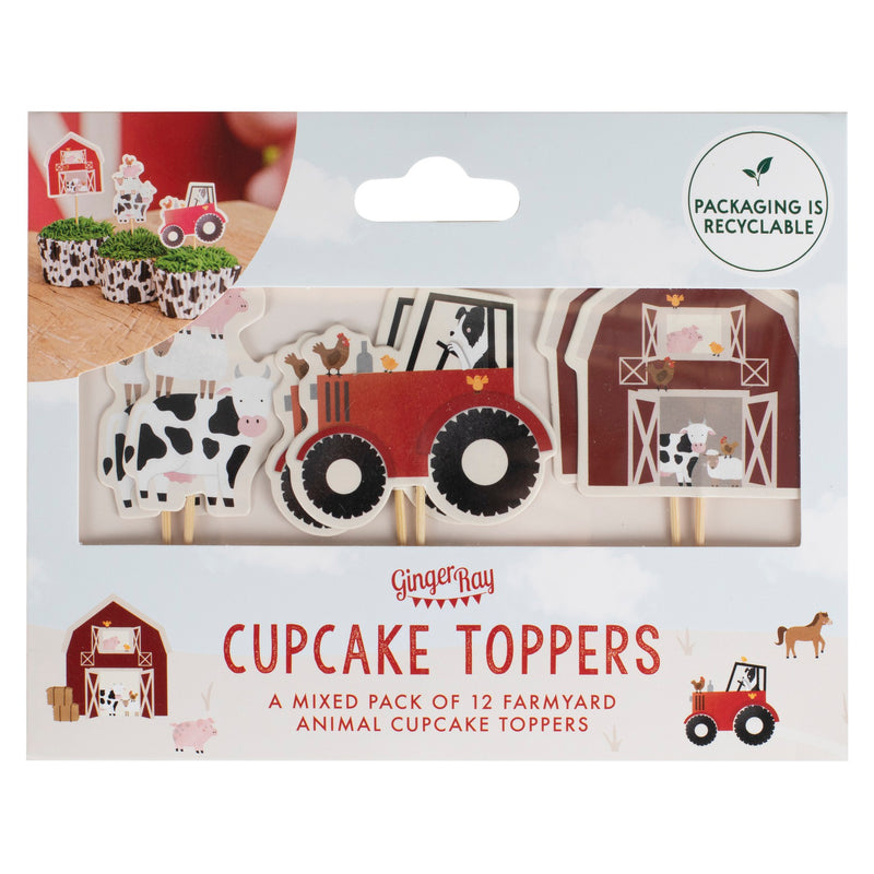 Cupcake Toppers - Farm Scene (12 pk)