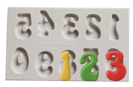 Silicone Mould - Groovy Numbers