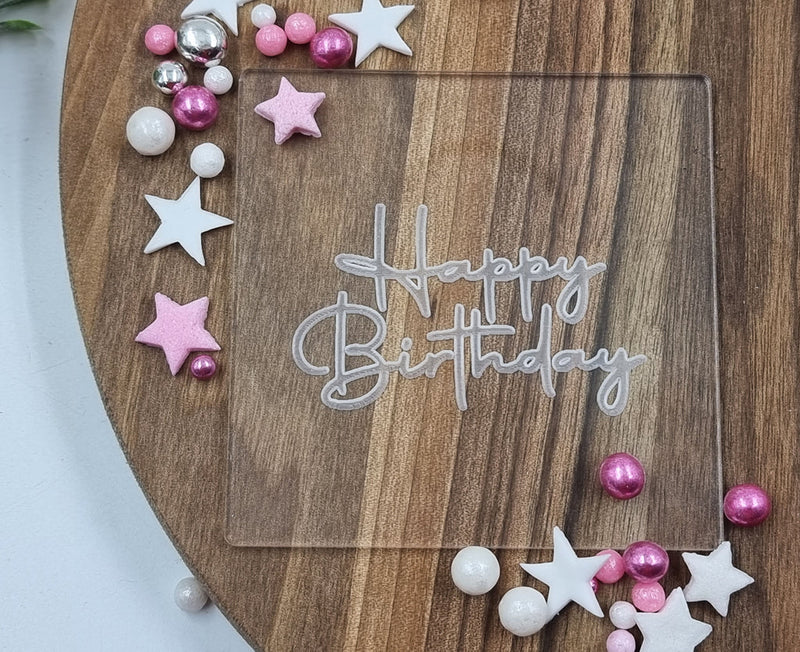 Debosser - Happy Birthday (Cookie / Fondant Embosser)