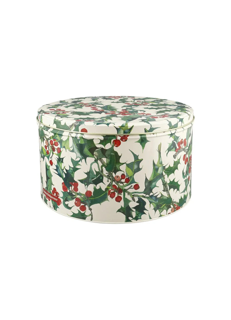 Cake Storage Tin - Emma Bridgewater's Christmas Holly Round Cake Tin - Large