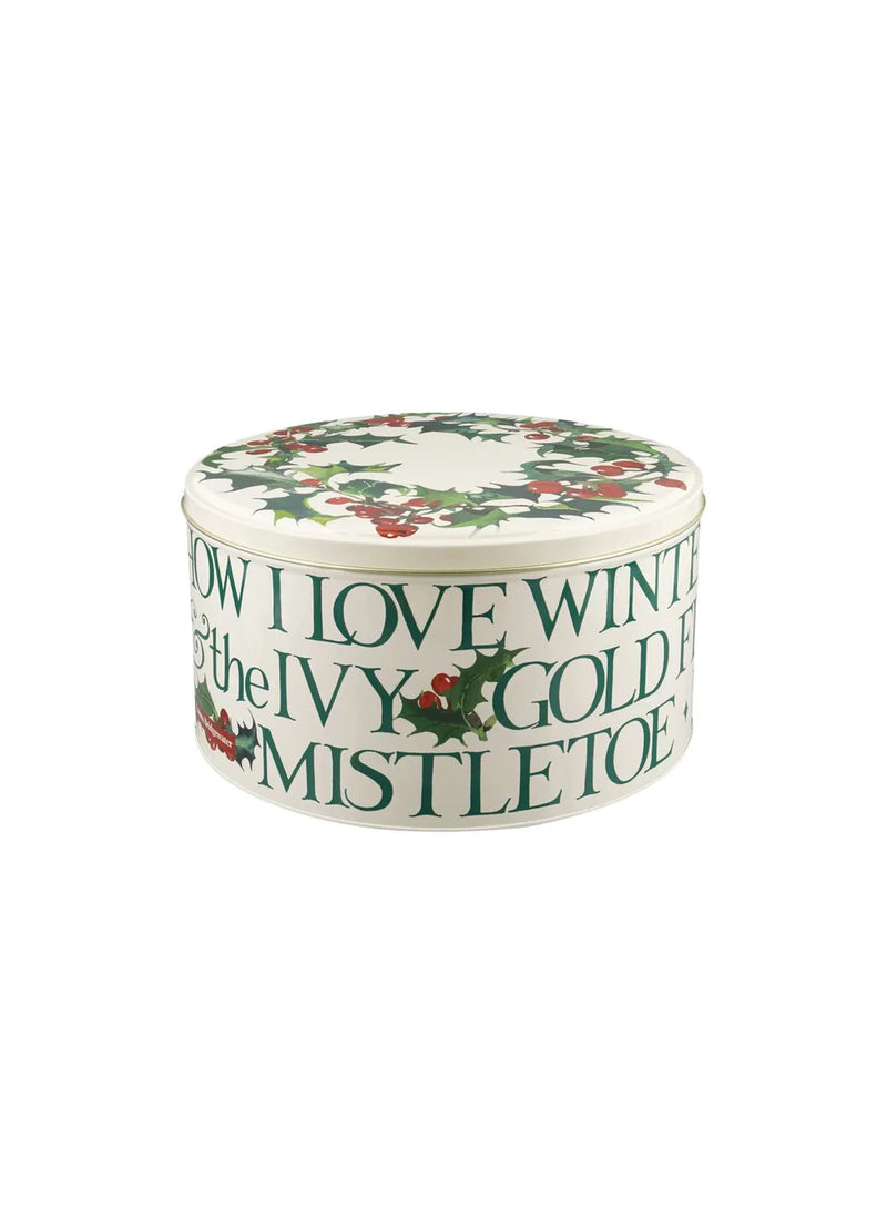 Cake Storage Tin - Emma Bridgewater's Christmas Holly Round Cake Tin - Medium