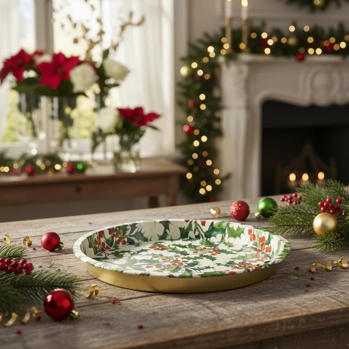 Cake Tray - Emma Bridgewater's Christmas Holly Round Serving Tray