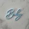Cake Topper - Baby - Blue - Mini Cake Plaque / Topper / Badge