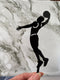 Cake Topper - Silhouette Basketball Player (Black Acrylic Cake Topper)