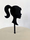 Cake Topper -  Barbie Silhouette - Black (Acrylic Cake Topper)