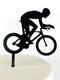 Cake Topper - Silhouette Cyclist (Black Acrylic Cake Topper)