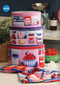 Cake Storage Tin - Kitsch Kitchen 19cm (Small) Round - by Printer Johnson