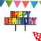 Cake Topper - Lego Happy Birthday - Rainbow Colours