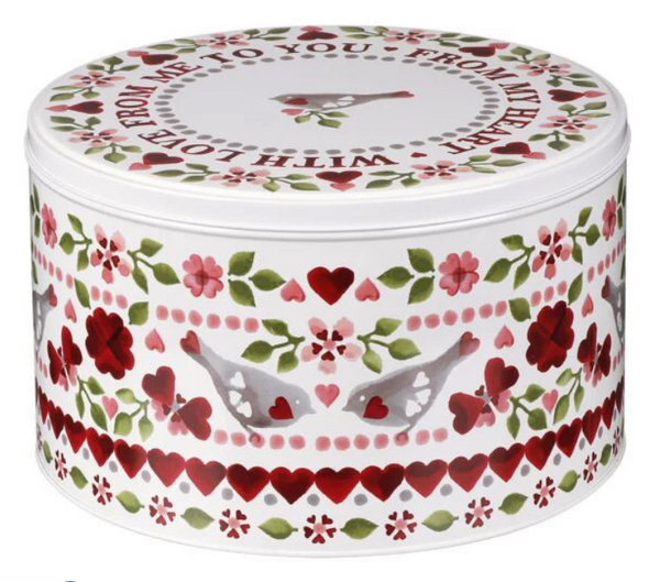 Cake Storage Tin - Love Birds 25cm (Large) Round - By Emma Bridgewater