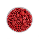 Sprinkles: Medley Sugar Pearls (Cachous) 65g - Red