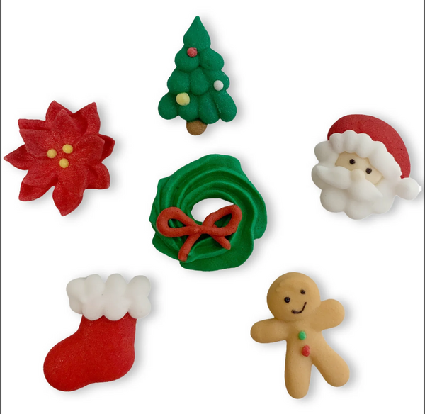 Sugar Decorations - Mini Christmas Assortment 29pc (by Sweet Elite)