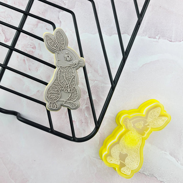Cookie Cutter & Embosser Set - Mini Furry Bunny Rabbit