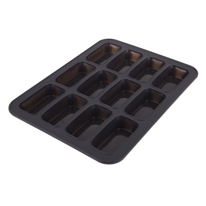 Cake Pan - Mini Loaf / Bar Pan 12 Cavity (10x6cm)- Silcone