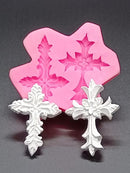 Silicone Mould - Ornate Crosses (2 cavities)