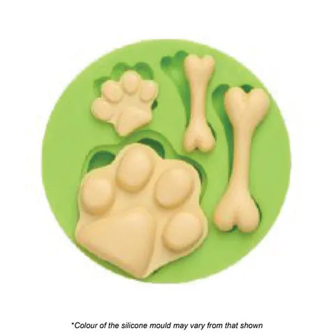 Silicone Mould - Paw Print & Bones