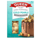 Sugar Decorations - Gold Pearls (Choc Flavoured) 12pk- 36g - Queen