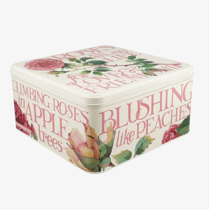 Cake Storage Tin - Roses All My Life 22cm (Medium) Square by Emma Bridgewater