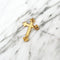 Cake Topper - Gold Orthodox Cross Cake Badge (no pick)