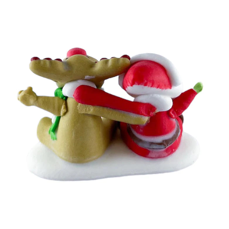 Cake Topper Edible - Santa & Deer (Royal Icing)
