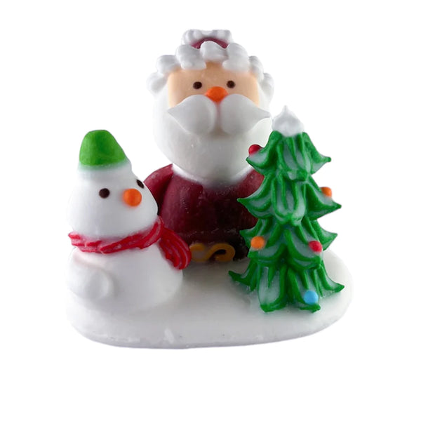 Cake Topper Edible - Santa & Snowman (Royal Icing)