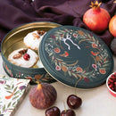 Storage Tin - Sara Miller's Fig Wreath Round Tin (Small Treat Size)