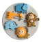 Silicon Mould - Cute Safari Animals (Hippo, Giraffe, Elephant, Monkey, Lion)