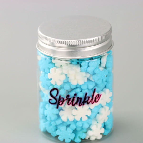 Sprinkle Mix - Blue & White Snowflakes 100g