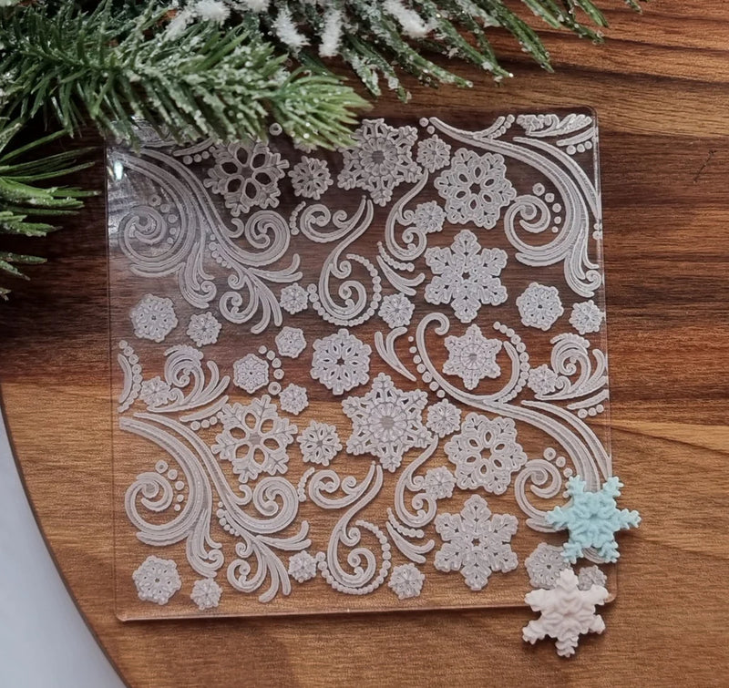 Debosser - Snowflake Swirls Pattern (Cookie / Fondant Embosser)