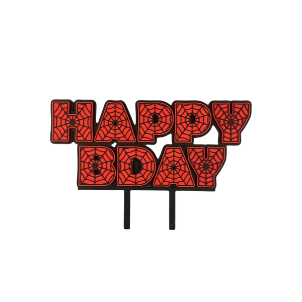 Cake Topper - Spiderman Happy BDay (Happy Birthday)