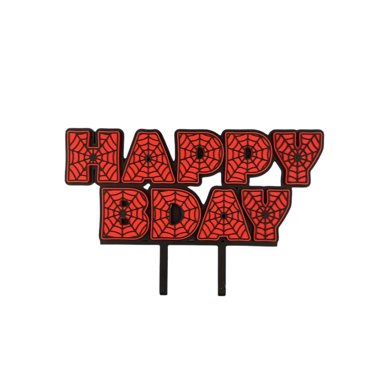 Cake Topper - Spiderman Happy BDay (Happy Birthday)