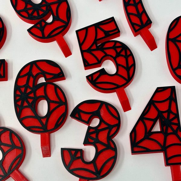 Cake Topper - Spider Hero Number