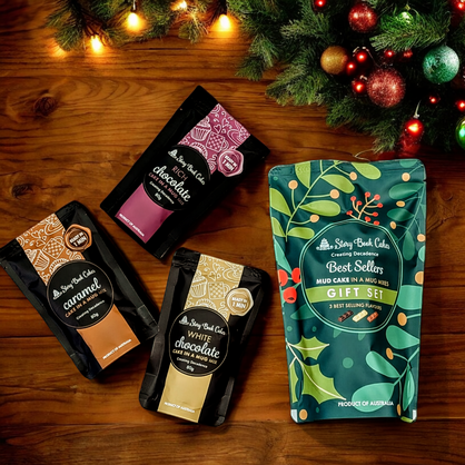 Cake Mix - Cake In A Mug Best Sellers Gift Bag - 3 x 80g Mud Cake Mixes