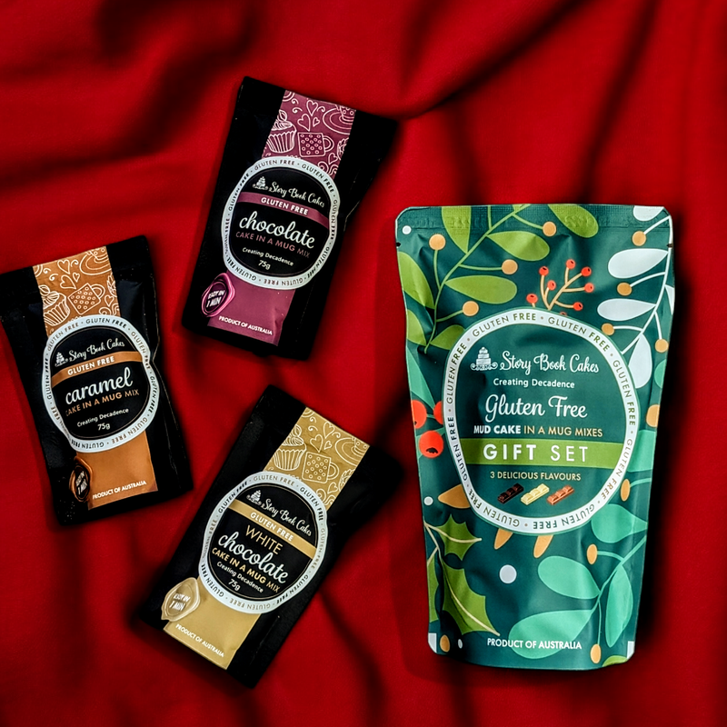 Cake Mix - Cake In A Mug Gluten Free Gift Bag - 3 Iconic Gluten Free Mud Cake Mixes