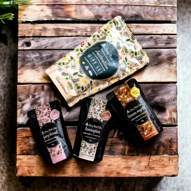 Cake Mix - Cake In A Mug Australian Gift Bag - 3 Iconic Aussie Flavours