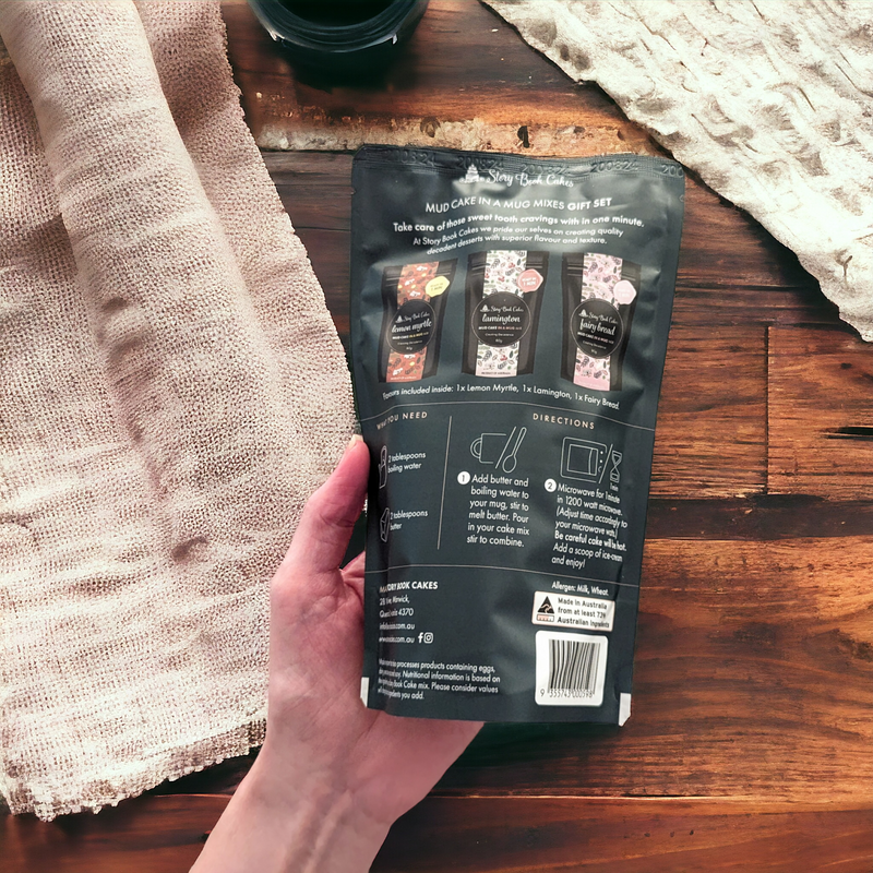 Cake Mix - Cake In A Mug Australian Gift Bag - 3 Iconic Aussie Flavours